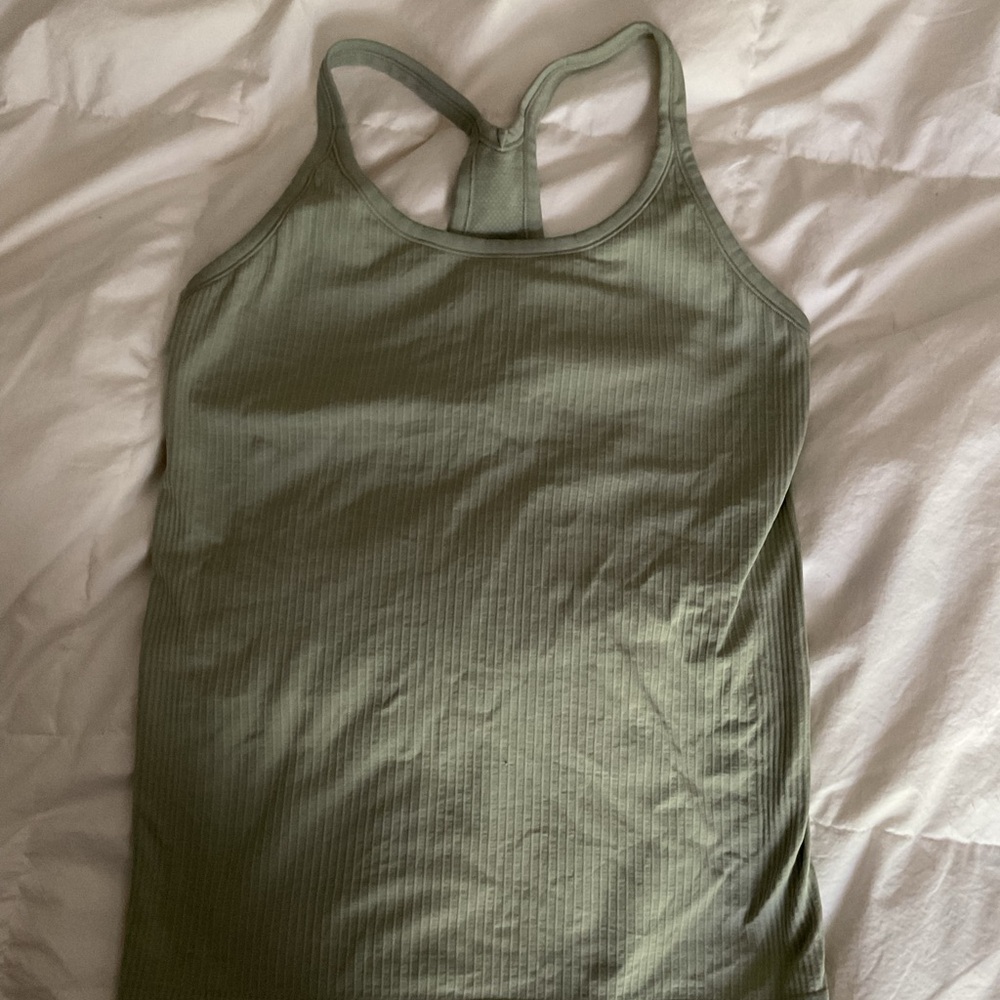 Lululemon Ebb to Street Tank - Green Fern